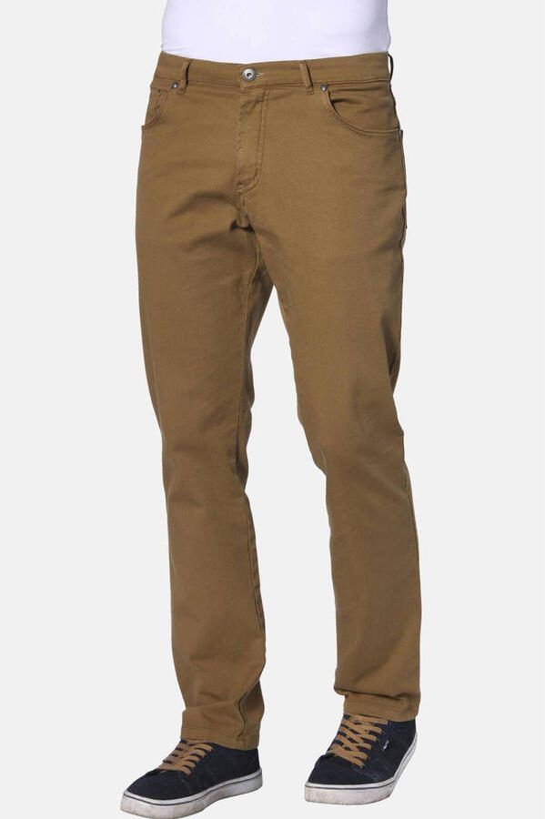 Jan Vanderstorm +FIT Collectie low waist loose fit broek TARJE Plus Size bruin - Foto 3