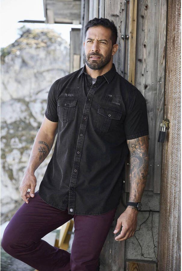 Jan Vanderstorm +FIT Collectie overhemd ALPRI Plus Size grijs