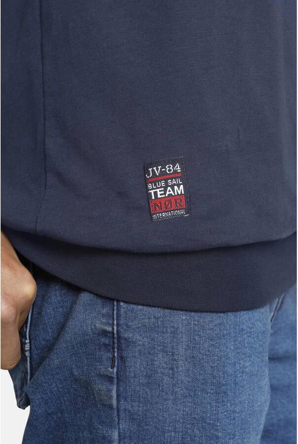 Jan Vanderstorm +FIT Collectie oversized polo ORVAR donkerblauw - Foto 3
