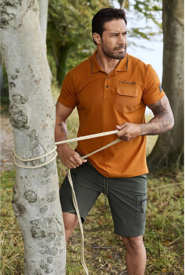 Jan Vanderstorm +FIT Collectie polo Plus Size STILTOR oranje - Foto 2