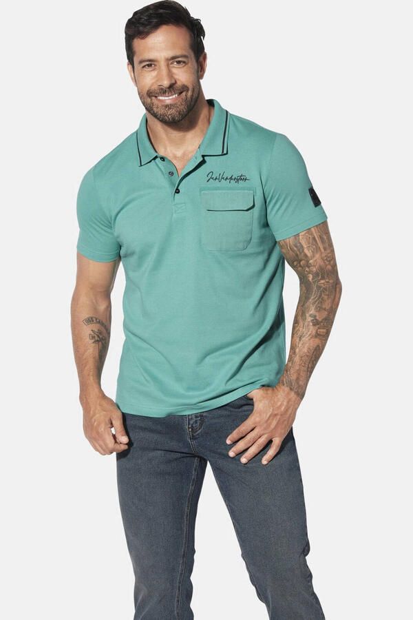 Jan Vanderstorm +FIT Collectie polo Plus Size STILTOR turquoise - Foto 2