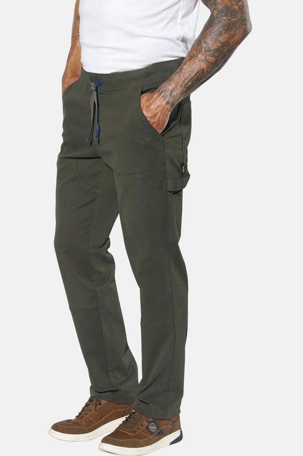 Jan Vanderstorm +FIT COLLECTIE regular casual broek HELBERG Plus Size olijfgroen - Foto 5