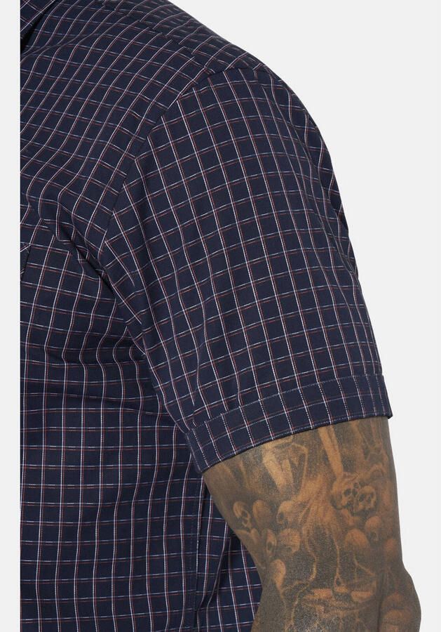 Jan Vanderstorm +FIT Collectie regular casual overhemd donkerblauw - Foto 3