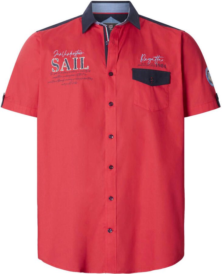 Jan Vanderstorm +FIT Collectie regular casual overhemd rood