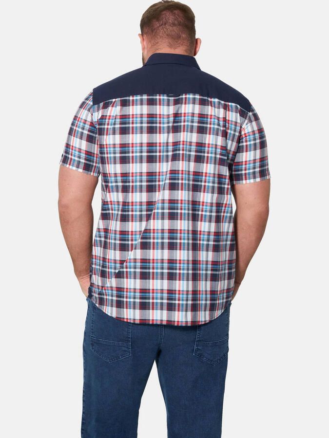Jan Vanderstorm +FIT Collectie regular geruit casual overhemd donkerblauw - Foto 2