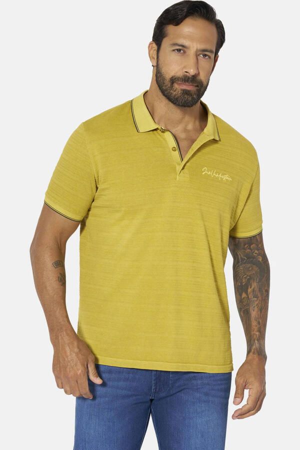 Jan Vanderstorm +FIT Collectie regular gestreepte polo WERNHARD olijfgroen