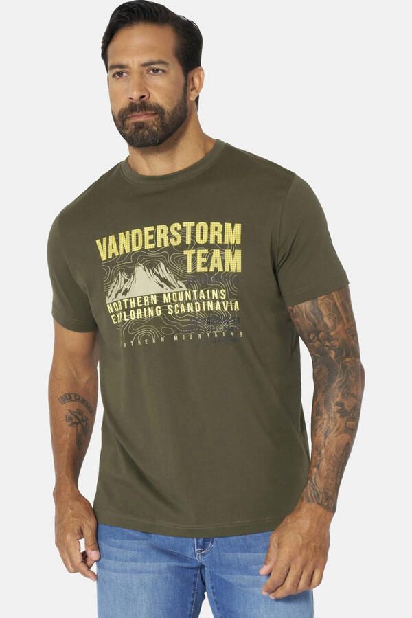 Jan Vanderstorm +FIT Collectie regular T-shirt BALVAR olijfgroen