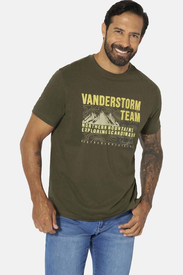Jan Vanderstorm +FIT Collectie regular T-shirt BALVAR olijfgroen - Foto 3
