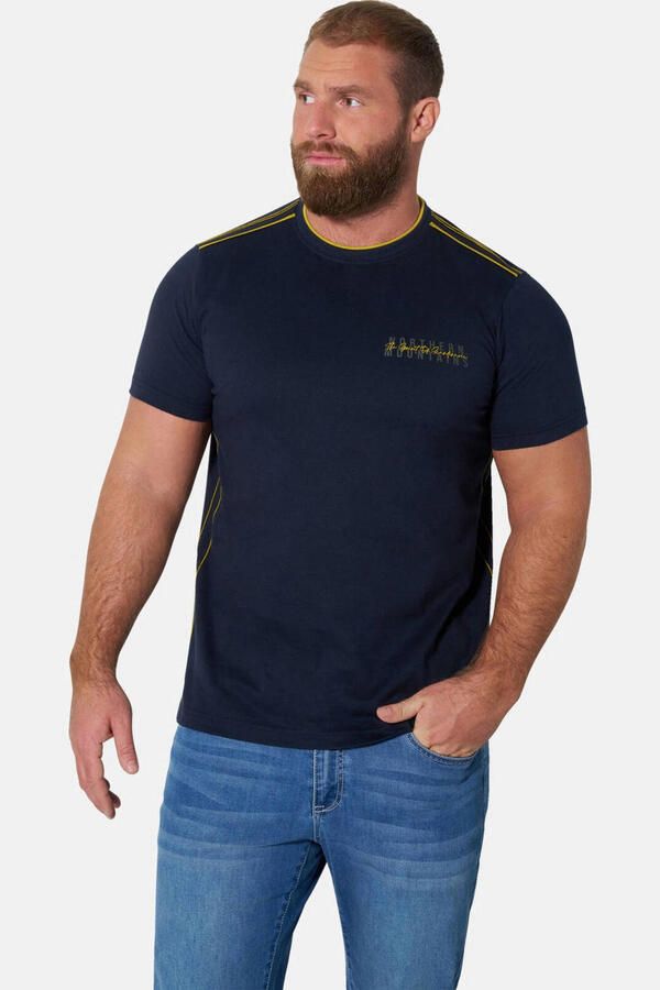Jan Vanderstorm +FIT Collectie regular T-shirt DOMAR donkerblauw