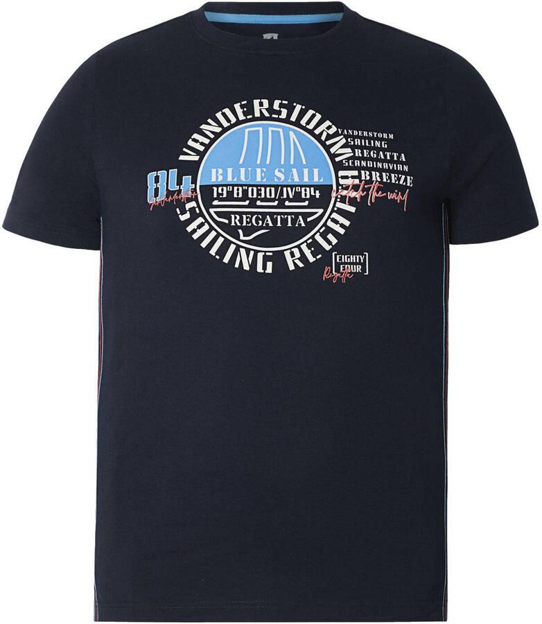 Jan Vanderstorm +FIT Collectie regular T-shirt donkerblauw - Foto 2