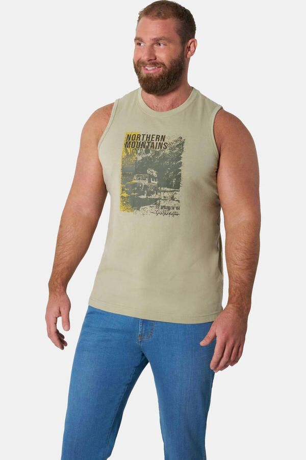 Jan Vanderstorm +FIT Collectie regular T-shirt KEROR olijfgroen (set van 2) - Foto 3