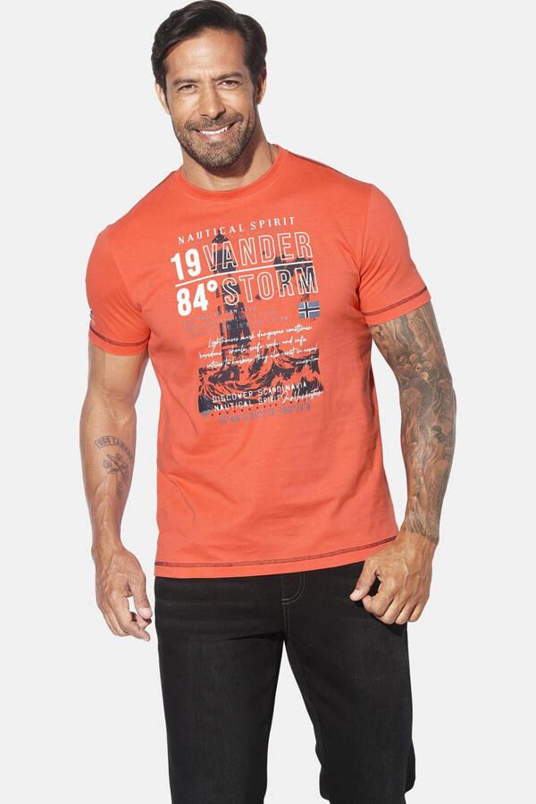 Jan Vanderstorm +FIT COLLECTIE regular T-shirt MORKHEIM Plus Size oranje