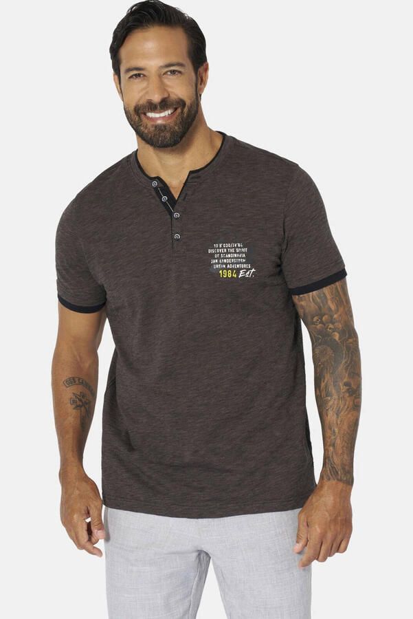 Jan Vanderstorm +FIT Collectie regular T-shirt Plus Size SEPPOR zwart