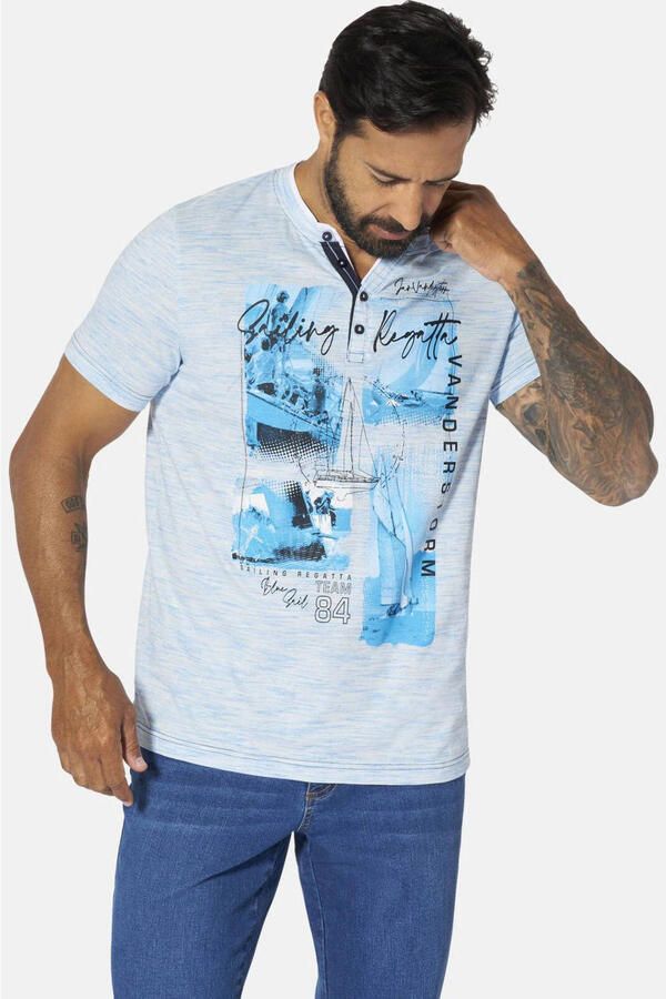 Jan Vanderstorm +FIT Collectie regular T-shirt Plus Size TJELVAR lichtblauw - Foto 2