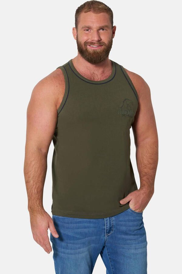 Jan Vanderstorm +FIT Collectie relaxed T-shirt HEGON olijfgroen
