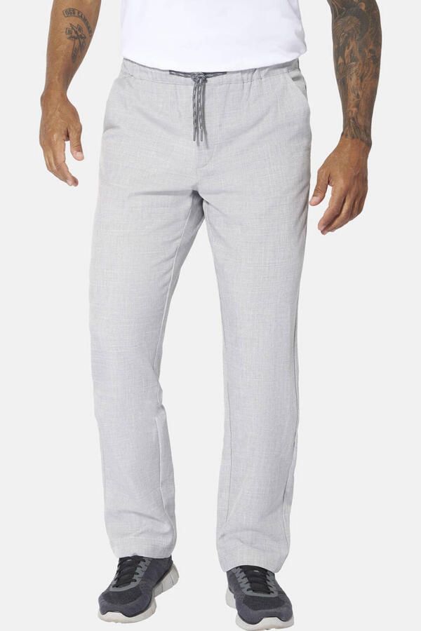 Jan Vanderstorm +FIT Collectie ROLFSEN regular chino Plus Size grijs