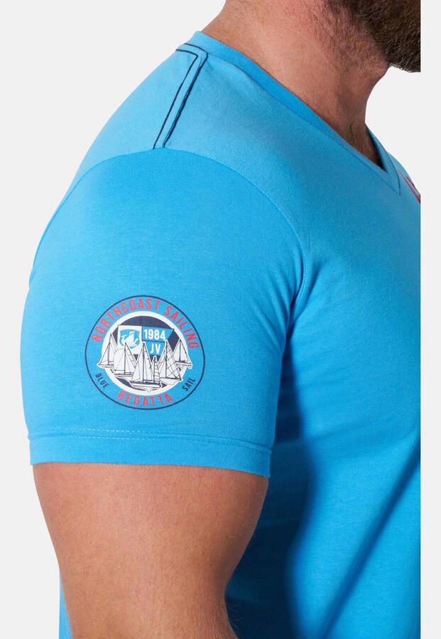 Jan Vanderstorm +FIT Collectie slim T-shirt RAGAN blauw - Foto 2