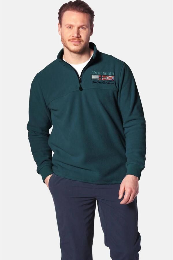 Jan Vanderstorm +FIT Collectie sweater SIETSE Plus Size petrol - Foto 2