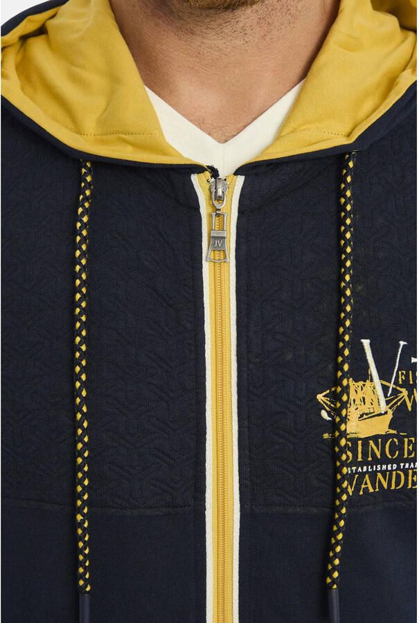 Jan Vanderstorm +FIT Collectie sweatvest DAGOMAR Plus Size met printopdruk blauw - Foto 2