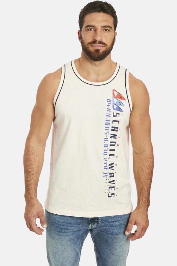 Jan Vanderstorm +FIT Collectie tanktop TIDEMANN wit (set van 2)