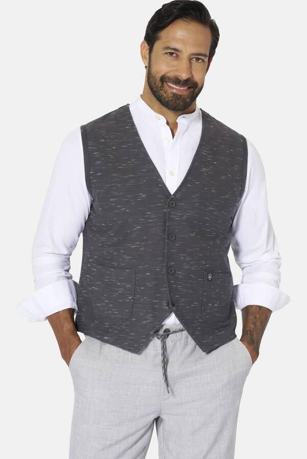Jan Vanderstorm gilet Plus Size Ahlmann grijs