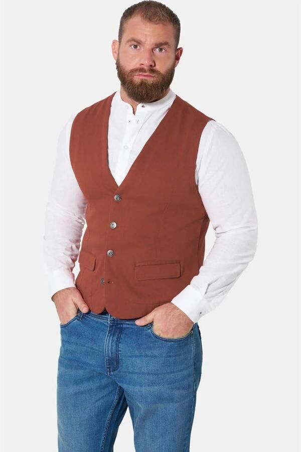 Jan Vanderstorm gilet Plus Size rood