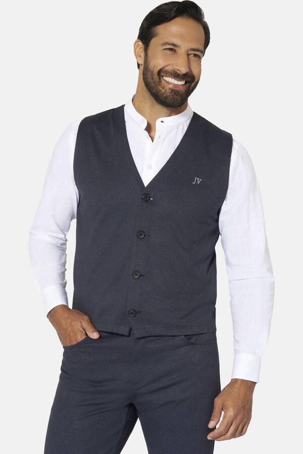 Jan Vanderstorm gilet Plus Size SIEMSON zwart