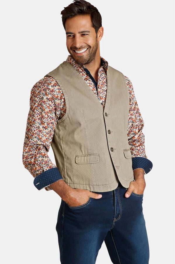 Jan Vanderstorm gilet Plus Size TORELL beige - Foto 3