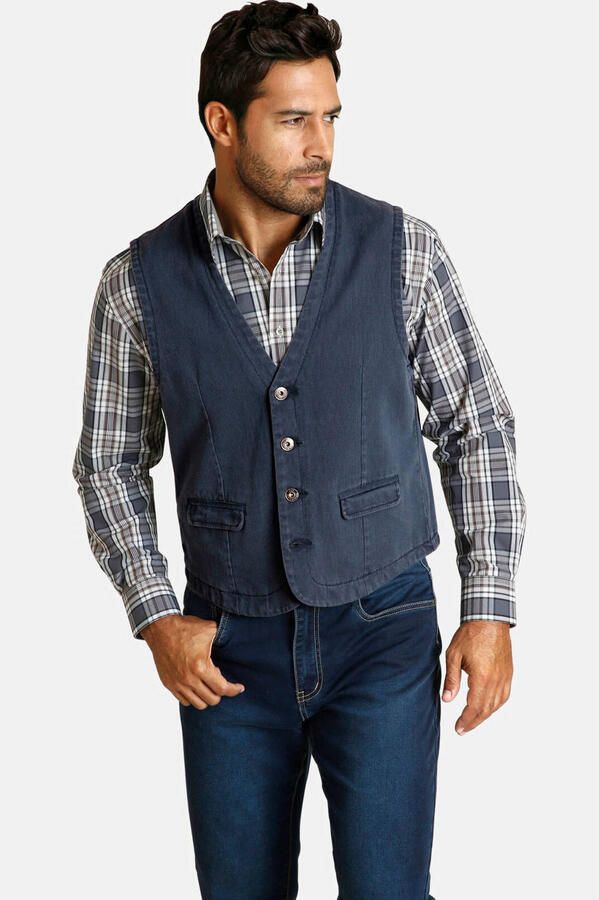 Jan Vanderstorm gilet Plus Size TORELL blauw - Foto 2