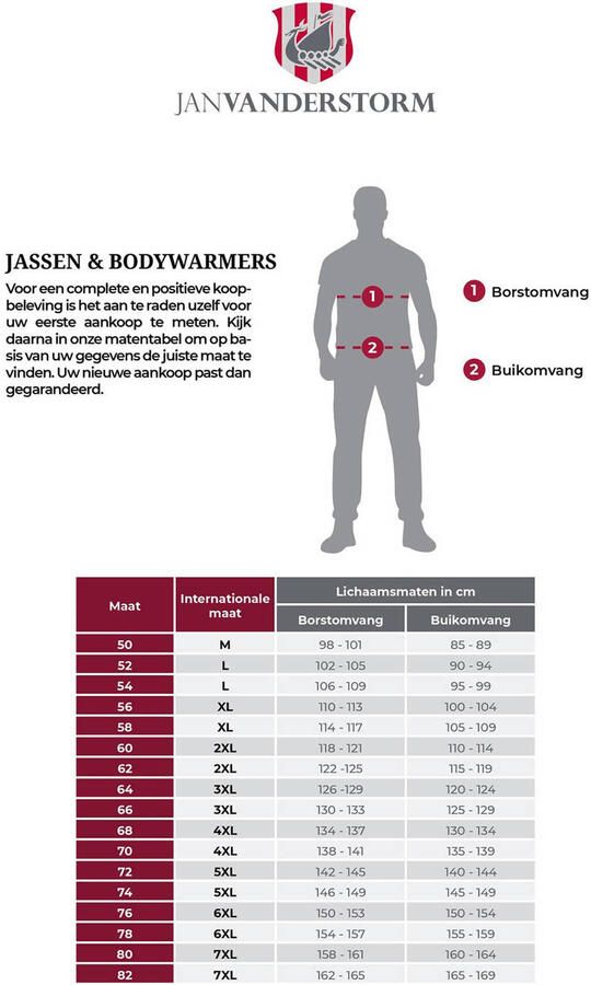 Jan Vanderstorm gilet TORELL Plus Size donkerrood - Foto 2