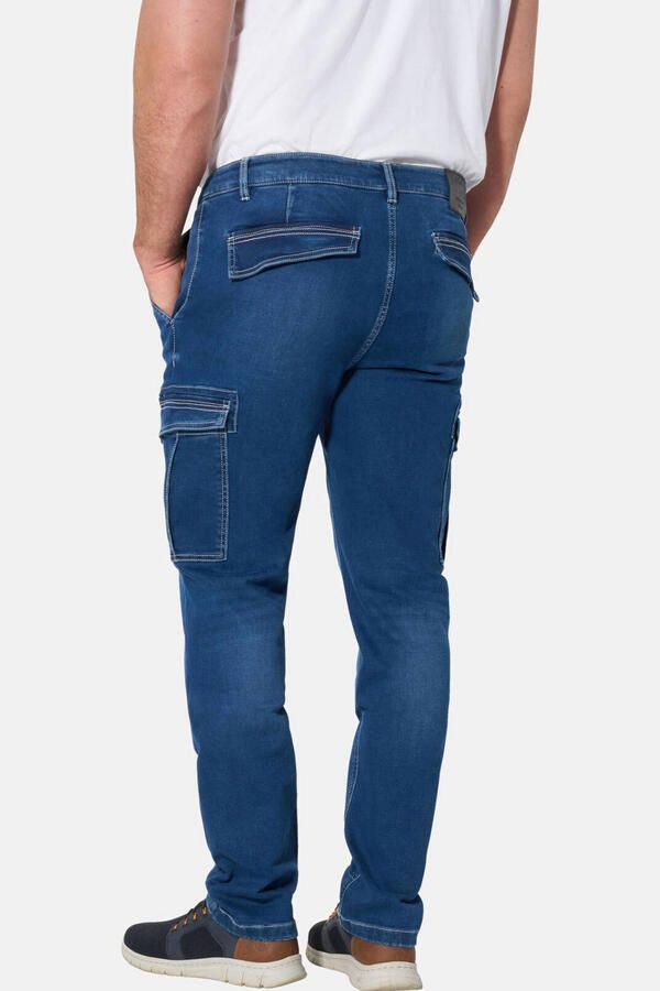 Jan Vanderstorm GUNNHEIM +FIT Collectie Plus Size loose fit cargo jeans blauw - Foto 2