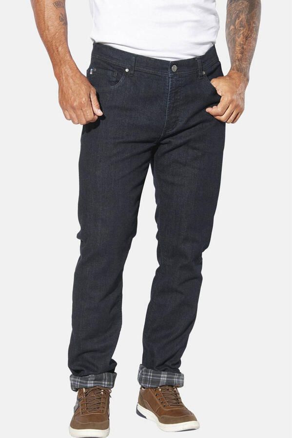 Jan Vanderstorm GUNNSTAD loose fit loose fit jeans Plus Size donkerblauw