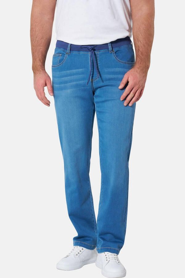 Jan Vanderstorm HARLUND loose fit straight leg jeans Plus Size lichtblauw