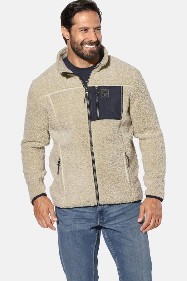 Jan Vanderstorm HELSKOG teddy fleecevest Plus Size beige
