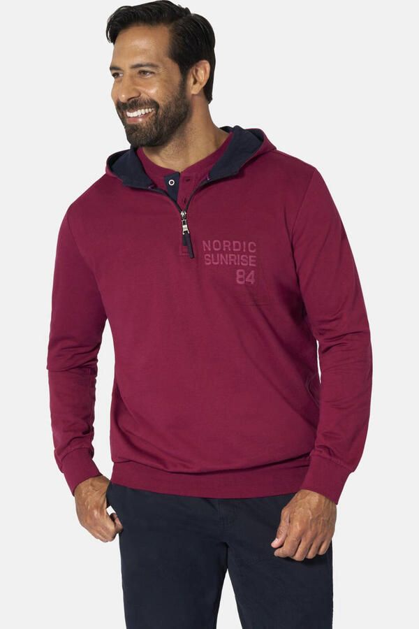 Jan Vanderstorm hoodie Plus Size KORBENKT donkerrood
