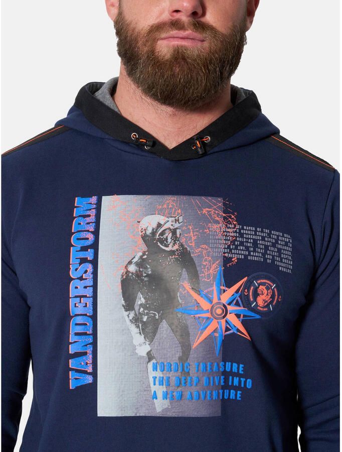 Jan Vanderstorm katoenen trui Plus Size donkerblauw - Foto 2