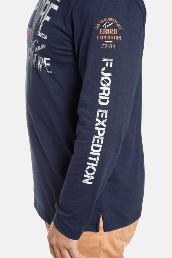 Jan Vanderstorm longsleeve ELION Plus Size donkerblauw - Foto 3