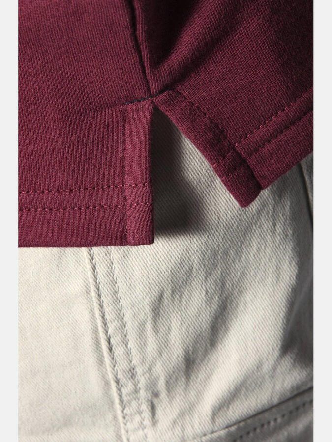 Jan Vanderstorm longsleeve GARDRED Plus Size met printopdruk donkerrood - Foto 2