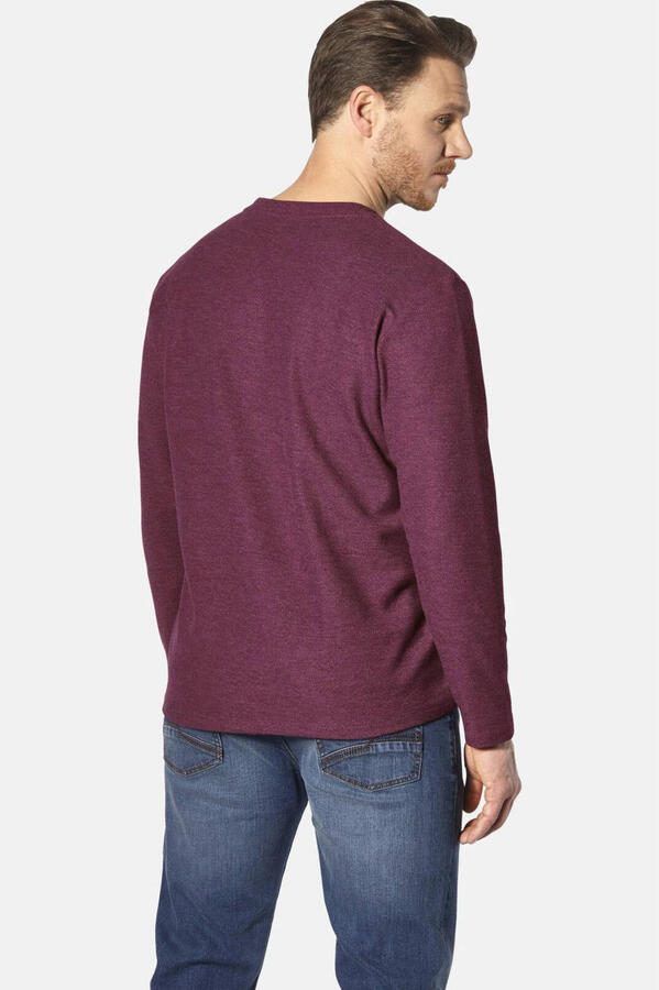 Jan Vanderstorm longsleeve IVOR Plus Size met printopdruk en textuur - Foto 3