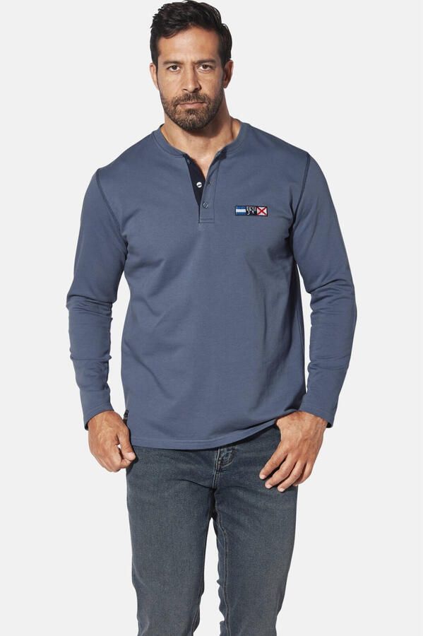 Jan Vanderstorm longsleeve JORNSEN Plus Size blauw