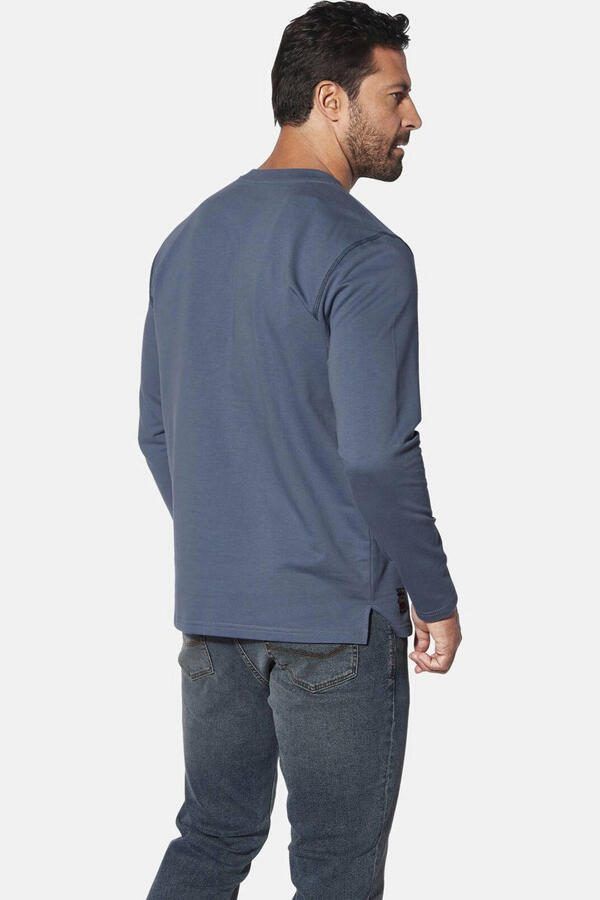 Jan Vanderstorm longsleeve JORNSEN Plus Size blauw - Foto 2