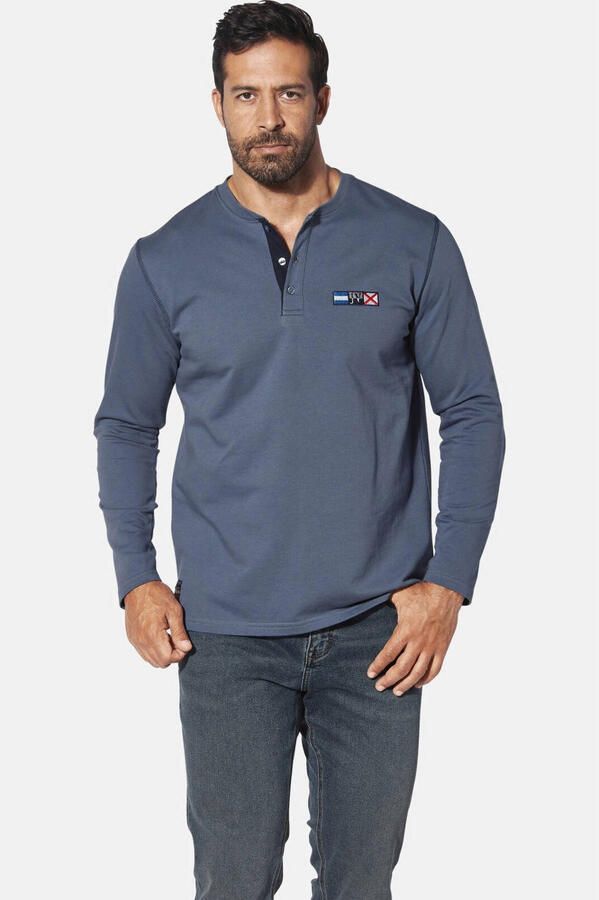 Jan Vanderstorm longsleeve JORNSEN Plus Size blauw
