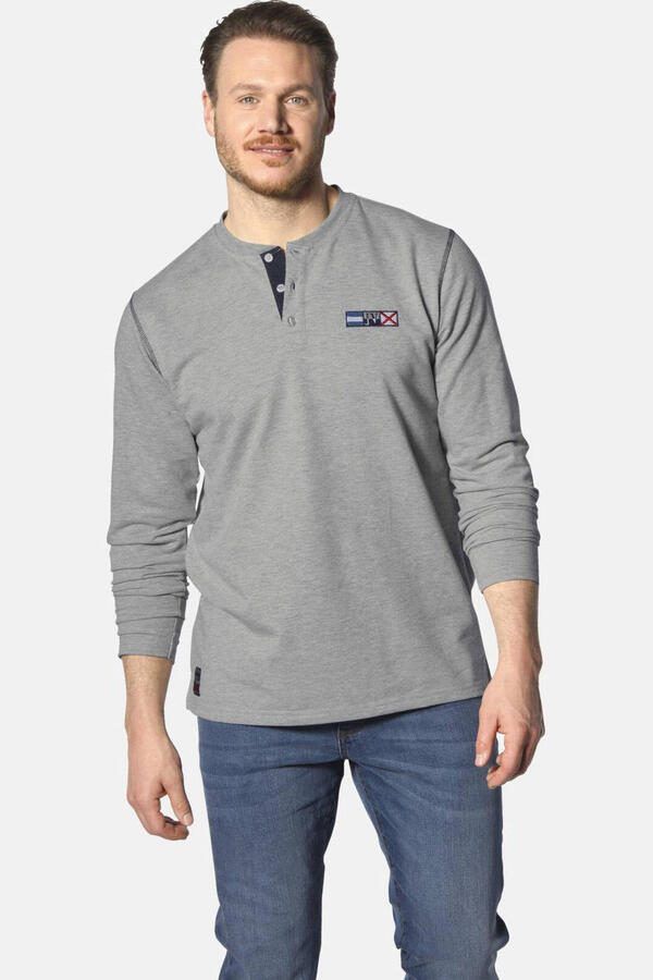 Jan Vanderstorm longsleeve JORNSEN Plus Size grijs - Foto 3