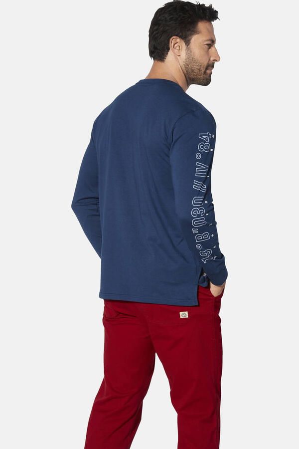 Jan Vanderstorm longsleeve WINHOLM Plus Size blauw - Foto 3