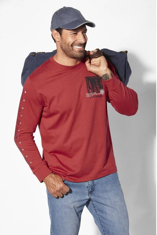 Jan Vanderstorm longsleeve WINHOLM Plus Size rood
