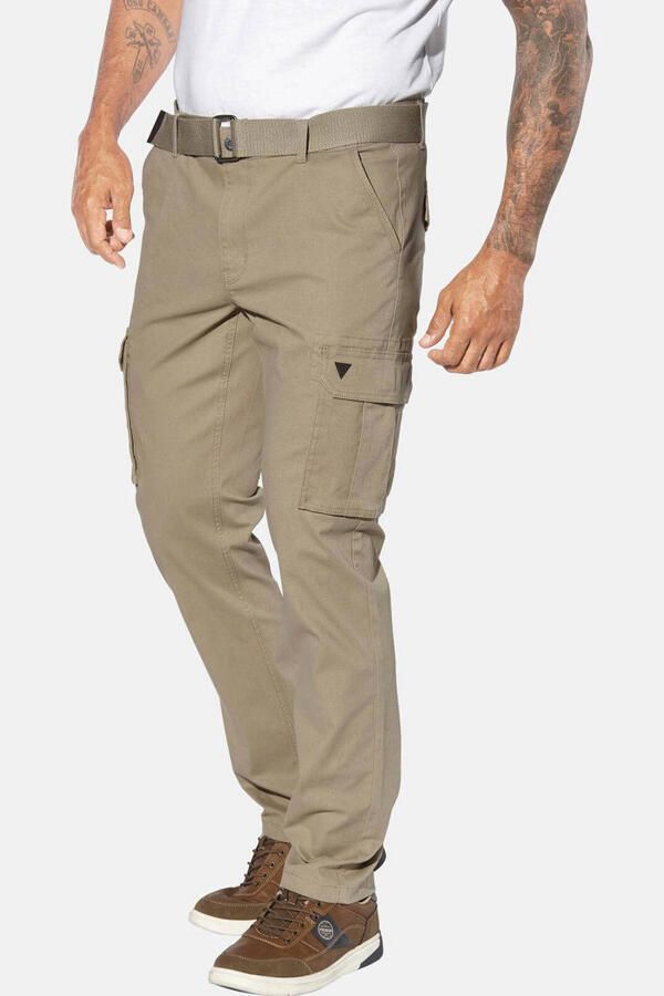 Jan Vanderstorm loose cargo broek GUNNMARK Plus Size beige