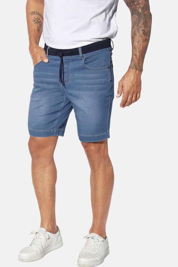 Jan Vanderstorm loose denim short GULLBRAND Plus Size lichtblauw