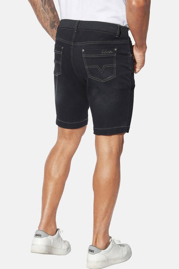 Jan Vanderstorm loose denim short GULLBRAND Plus Size zwart - Foto 2