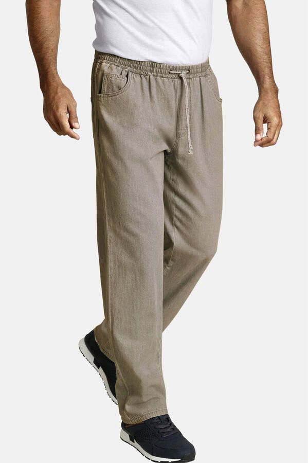 Jan Vanderstorm loose fit broek DAAN Plus Size beige