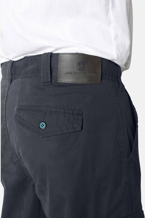 Jan Vanderstorm loose fit cargo short JERE Plus Size donkerblauw
